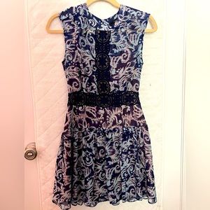 BCBGMaxAzria Aymeline Mixed Print Dress